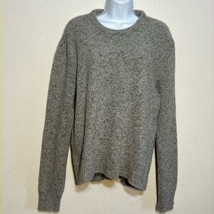 Madewell Womens Grey Merino Wool Blend Alpaca Blend Crew Neck Sweater Size XL